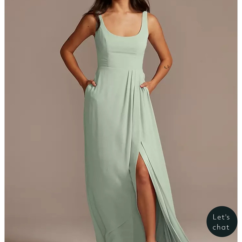 Chiffon Tank Scoop Neck Dress